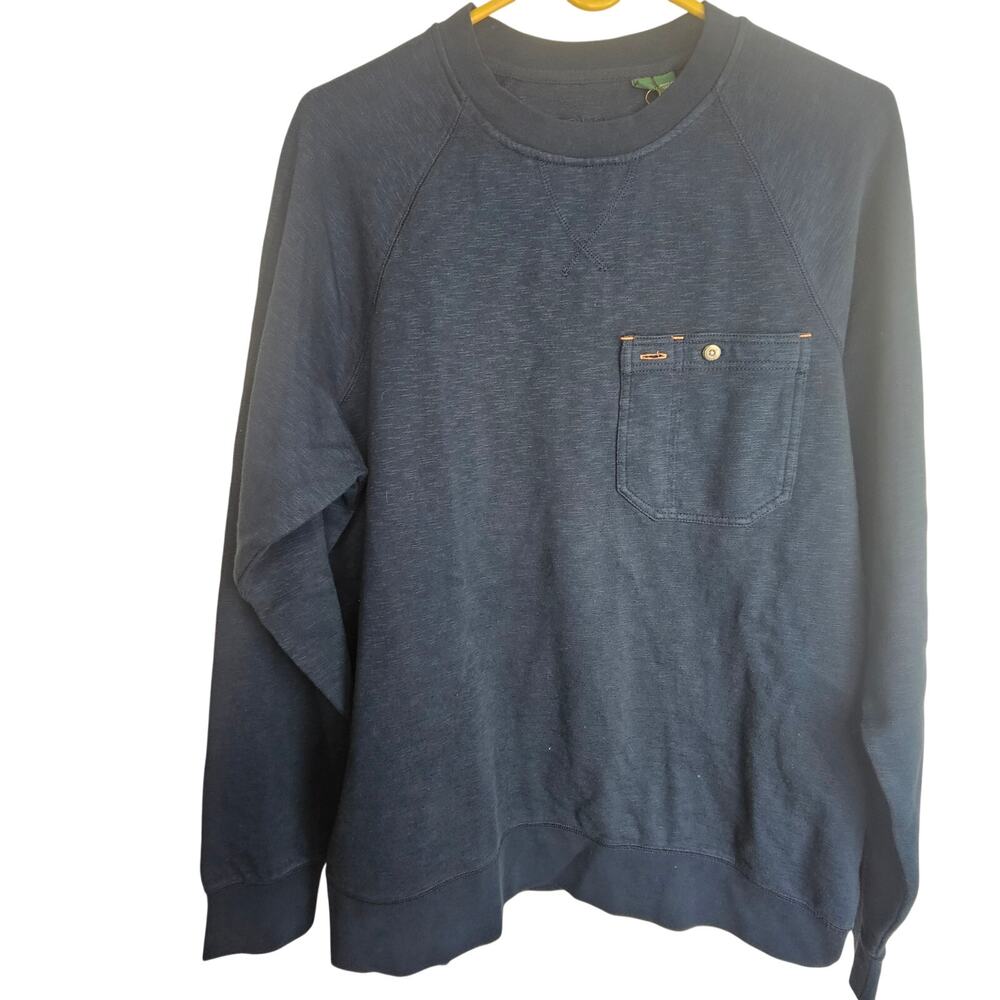 Orvis Mens Crew Neck Pullover Sweater Size M Minimalist Cotton Casual Breathable